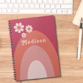 Retro 70s  persoonlijke naam notitieboek