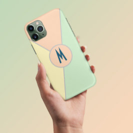 Retro 70s perzik groen blauwgroen pastel Kleurenbl Case-Mate iPhone Case