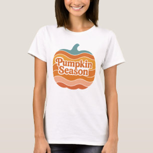 Retro 70s Pompoenseizoen Herfst T-shirt