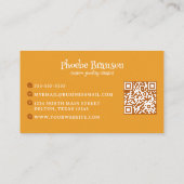 Retro 70's Radial Burst Groovy Typografie Visitekaartje (Achterkant)