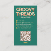 Retro 70's Rainbow Arch Bling Stars Visitekaartje (Achterkant)