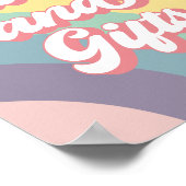 Retro 70s Rainbow Daisy Verjaardagskaarten en gesc Poster (Hoek)