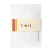 Retro 70s Rainbow Groovy Terracotta Oranje bruilof Uitnodigingen Wikkel (Voorkant Voorbeeld)