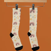 Retro 70s Rainbow Peace Sign Sokken