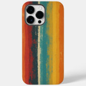Retro 70s Rainbow Stripe  iPhone Case (Achterkant)