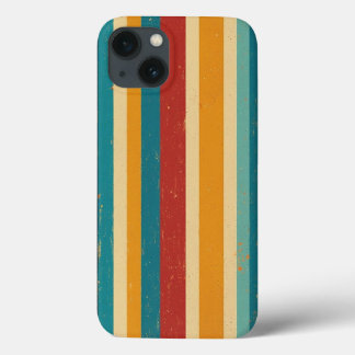 Retro 70s Rainbow Stripe  iPhone Case