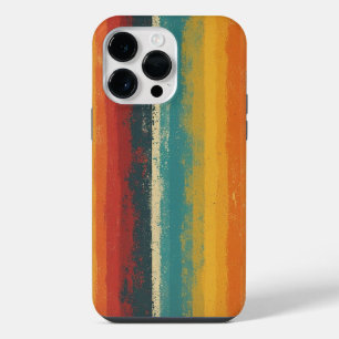 Retro 70s Rainbow Stripe iPhone Case 14 Pro Max Hoesje