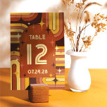 Retro 70's Regenboog Bruiloft Kaart<br><div class="desc">Vervoer uw gasten naar het groovy 70s tijdperk met onze Retro Tafelnummers! Elk nummer heeft levendige kleuren, een gedurfde typografie en iconische symbolen zoals glinsterende sterren, die een vleugje nostalgie toevoegen aan uw receptietafels. Deze tafelnummers zijn gemaakt als aanvulling op elke viering met een thema en zullen uw interieur zeker...</div>