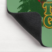 Retro 70s regenboog, denk groen muismat (Hoek)