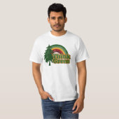 Retro 70s regenboog, denk groen t-shirt (Voorkant volledig)