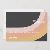 Retro 70's regenboog | Donkere foto van Honor Kaar Kaart (Achterkant)