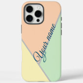 Retro 70S Roze blauwgroen Pastel Kleurenblokpatroo Case-Mate iPhone Case (Achterkant)