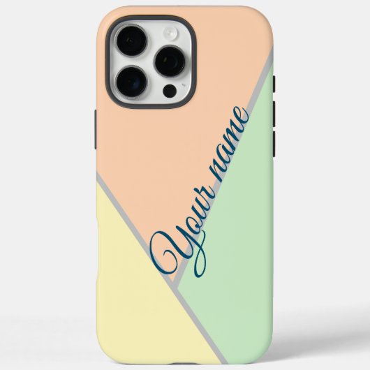 Retro 70S Roze blauwgroen Pastel Kleurenblokpatroo Case-Mate iPhone Case (Achterkant)