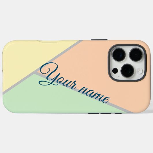 Retro 70S Roze blauwgroen Pastel Kleurenblokpatroo Case-Mate iPhone Case (Achterkant (horizontaal))