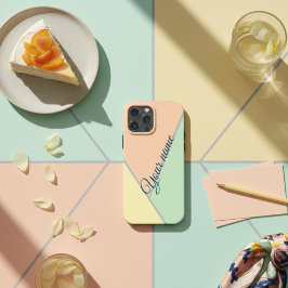 Retro 70S Roze blauwgroen Pastel Kleurenblokpatroo iPhone 16 Pro Max Hoesje