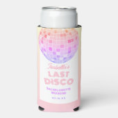 Retro 70s Roze Disco Bal Bachelorette Weekend Seltzer Blikjeskoeler (Seltzer Voorkant)