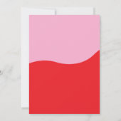 Retro 70s Roze en Rode Neon Bruiloft Kaart (Achterkant)