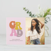 Retro 70s Roze fotograafpartij Kaart (Staand voorkant)