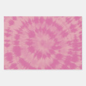 Retro 70s roze Hippie Tie Dye Abstract ontwerp Inpakpapier Vel (Voorkant)