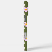 Retro 70s Saliegroen Geometrisch Bloemmotief Case-Mate iPhone Case (Achterkant / Rechts)