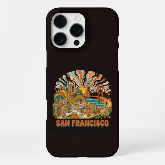 Retro 70s San Francisco Groovy iPhone Hoesje (Achterkant)