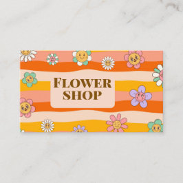 Retro 70s Schattig Golf Florale Bloemenwinkel Zake Visitekaartje