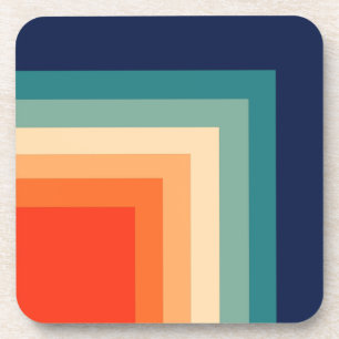 Retro 70s Sierkussen kleurenpalet Bier Onderzetter