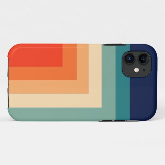Retro 70s Sierkussen kleurenpalet Case-Mate iPhone Case (Achterkant (horizontaal))