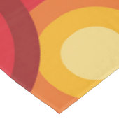 Retro 70s Sinaasappel Geel Rode Cirkels Patroon Tafelkleed (Gekanteld)