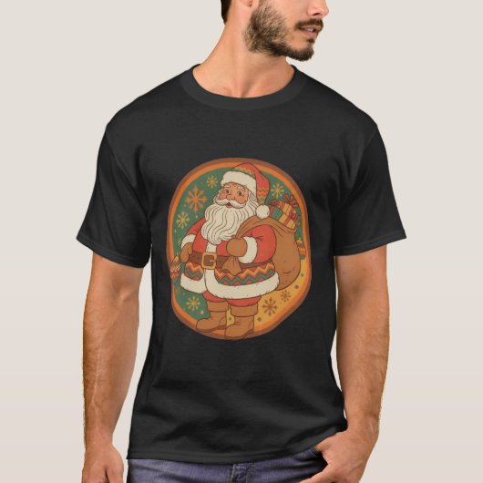 Retro 70s Sinterklaas warme tinten T-shirt (Voorkant)