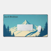 Retro 70s Skiclub Winter Bureaumat (Keyboard & Muis)
