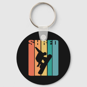 Retro 70s Snowboard Shirt Snowboarding Air Sleutelhanger