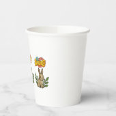 Retro 70s Spring Bunny Graphic Design Papieren Bekers (Links)