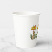 Retro 70s Spring Bunny Graphic Design Papieren Bekers (Rechts)