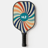 Retro 70s Starburst Monogram Pickleball Paddle (Voorkant)