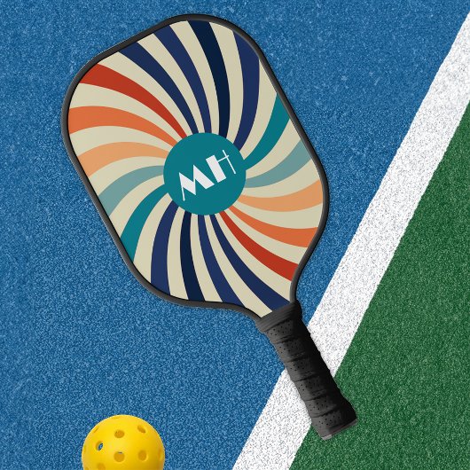 Retro 70s Starburst Monogram Pickleball Paddle