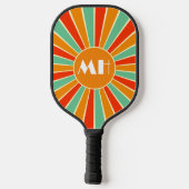 Retro 70s Starburst Monogram Sun Pickleball Paddle (Achterkant)