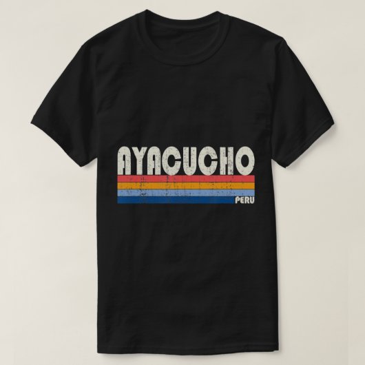 Retro 70s Stijl Ayacucho, Peru T-Shirt (Design voorkant)
