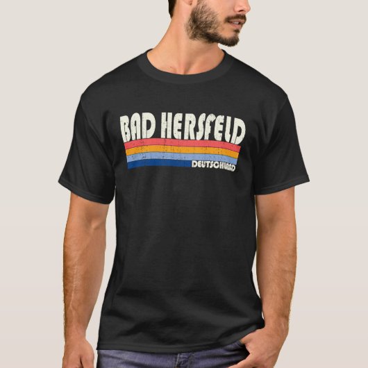 Retro 70s Stijl Bad Hersfeld, Deutschl T-shirt (Voorkant)