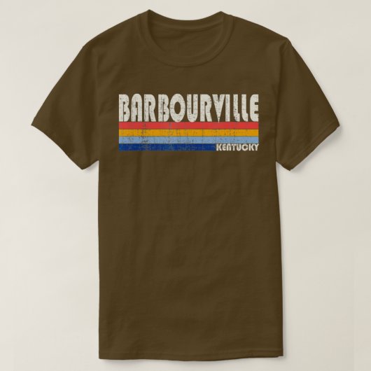 Retro  70s Stijl Barbourville Kentucky T-shirt (Design voorkant)