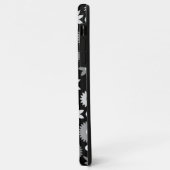 Retro 70s Stijl Bloem Monochroom Groot Patroon Case-Mate iPhone Case (Achterkant/links)