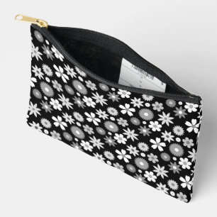 Retro 70s Stijl Bloem Monochroom RPT Patroon Etui