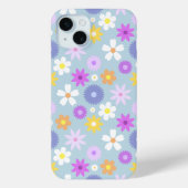 Retro 70s Stijl Bloem Patroon Pastel Kleuren Case-Mate iPhone Case (Achterkant)