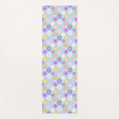 Retro 70s stijl bloem RPT patroon pastel kleuren Yogamat (Voorkant)