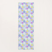 Retro 70s stijl bloem RPT patroon pastel kleuren Yogamat (Achterkant)