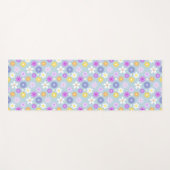 Retro 70s stijl bloem RPT patroon pastel kleuren Yogamat (Voorkant (horizontaal))