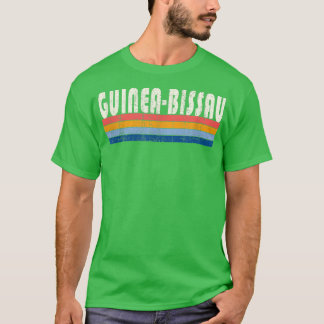 Retro 70s Stijl Guinee-Bissau 80s T-shirt