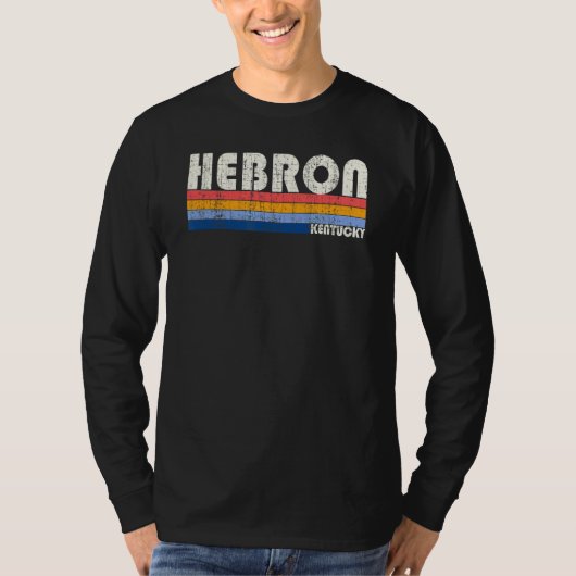 Retro  70s Stijl Hebron Kentucky T-shirt (Voorkant)