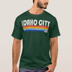 Retro 70s Stijl Idaho City ID 1 T-shirt
