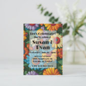 Retro 70s stijl kleurrijke madeliefjes briefkaart (Staand voorkant)